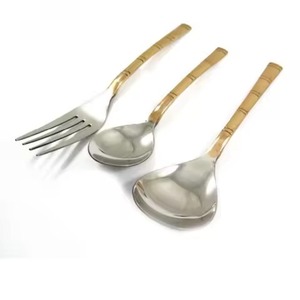 Ensemble de couverts plaqués or Articles de cuisine Couteau en acier inoxydable Cuillère Fourchette ou Spatule Ensemble de couverts - Product Image 4