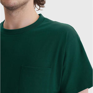 Men's Summer Casual Knitted Solid <b>T</b>-<b>Shirt</b> <b>with</b> Front <b>Pocket</b> Short Sleeve Gym Fitness Sport Tops for Running Workouts - Product Image 3