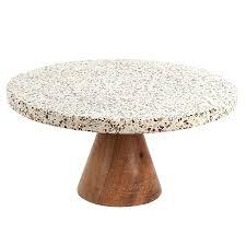 Marble Cake Stand Wood Base Stand Royal Party Ware Use <b>Swing</b> Cake Stand for Wedding Birthday Party Decoration - Product Image 6