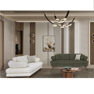 Canapé sectionnel convertible minimaliste italien DOSIN, trois places, revêtement en tissu, mobilier moderne pour chambre à coucher - Product Image 1