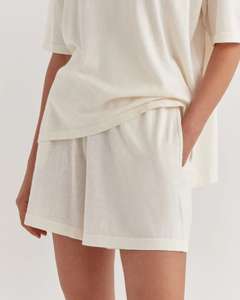 Ladies' Summer Crop <b>Sets</b> Custom Style Half Sleeves Solid Color Embroidered Tops Short Length Above Knee Wholesale Price - Product Image 1