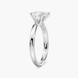 Bague de fiançailles en diamant de laboratoire taille poire allongée de 1,00 carat, sertie en solitaire, or massif 14 carats, bague de mariée classique pour femmes - Product Image 4