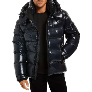 Vestes de mode streetwear pour hommes rembourrées et matelassées avec capuche brillante, vente en gros à bas prix, dernière veste matelassée d'hiver pour adultes et garçons - Product Image 4