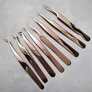 Emballage de tube en plastique personnalisé, pince à épiler professionnelle pour cils, grossiste, pince à épiler en acier inoxydable de haute qualité, outils de beauté - Product Image 6