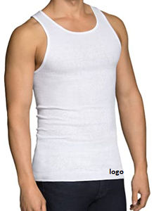 เสื้อกล้ามผ้าฝ้าย100% ผู้ชายเสื้อผ้าแฟชั่นนำเข้าพร้อมแท็กปิดแบบดึงและซักด้วยเครื่องได้ - Product Image 6