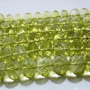 Perles de pierres précieuses en quartz vert naturel de haute qualité, facettées, rondes, 7 à 8 mm, brin de 13 pouces de long pour la fabrication de bijoux - Product Image 1