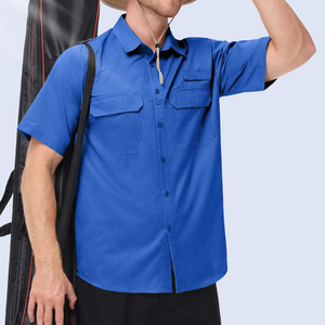Camisas de Pesca de Estilo Urbano para Hombre, Transpirables, de Manga Larga, de Algodón y Elastano, Camisas de Pesca para Hombre - Product Image 3