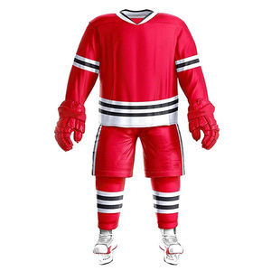 Uniformes de hockey sobre hielo transpirables OEM al por mayor camisetas de equipo personalizadas conjuntos de nombre y número de jugador profesional para jóvenes y adultos - Product Image 4