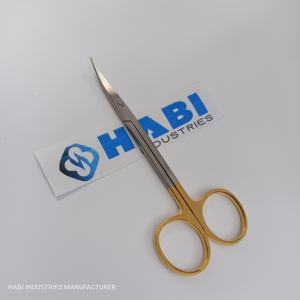 Ciseaux à broder à manche doré, ciseaux à fil, ciseaux chirurgicaux personnalisés, ciseaux professionnels à lame courbée, usage polyvalent - Product Image 1