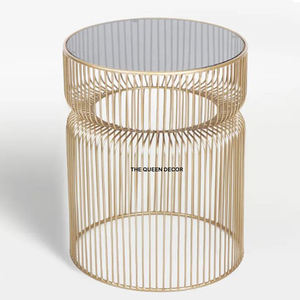 Classic Design Metal Side <b>Stool</b> Unique Design <b>Vintage</b> Brown Finish Side Table Living Room and Bedroom Furniture - Product Image 6