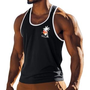 เสื้อแขนกุดคอกลมสำหรับผู้ชายเสื้อลำลองระบายอากาศได้ดีคอกลมแขนกุดสำหรับฤดูร้อนพิมพ์ลายและขนาดออกแบบได้ตามต้องการ - Product Image 4