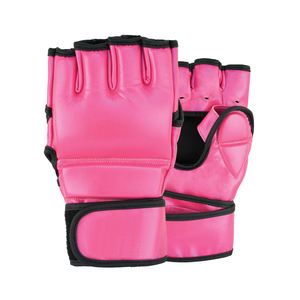 ถุงมือ MMA สำหรับผู้ชายถุงมือชกมวยแบบปิดครึ่งนิ้วทำจากหนัง100% ชื้นมีเชือกผูกทำจากปากีสถาน - Product Image 1