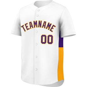 Camiseta de béisbol de aspecto auténtico, estilo de equipo personalizado, bordado con botones, ajuste de malla, camiseta de softbol, número cosido, nombre, EE. UU. Pro - Product Image 5