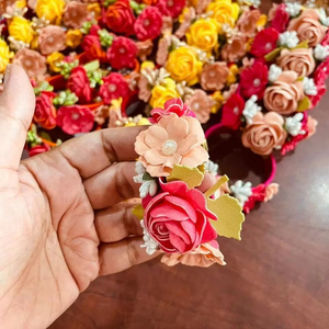 Bracelet fleur en fil de soie en gros/Bracelet, jeu de mots pakistanais indien jabi Chuda, mode, bracelets cadeaux, fleur Gajra - Product Image 3