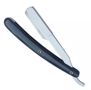 Maquinillas de afeitar rectas con mango de plástico a la venta maquinillas de afeitar de peluquero de acero inoxidable con mango de plástico - Product Image 5