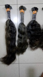 100% cheveux vierges en vrac/12 A cheveux humains en vrac bouclés et ondulés/cheveux humains indiens bruts très bon marché de l'Inde - Product Image 4