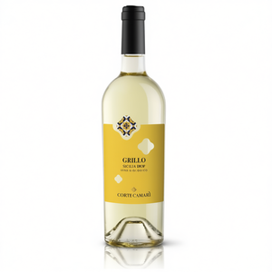 "Premium Sicilian Organic White <b>Wine</b>-750ml-6 Bottles Per Box-Made in Italy-CORTE CAMAR Grillo Sicilia DOP" - Product Image 2