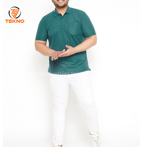 Polos en coton à manches courtes personnalisables Polo grande taille en mélange de polyester respirant pour hommes Bon marché 2025 Service OEM - Product Image 5