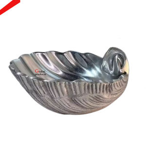 Cuenco para servir ensalada y comida de aluminio con acabado plateado de aspecto ecológico 2025 para restaurante y bar de hotel - Product Image 1