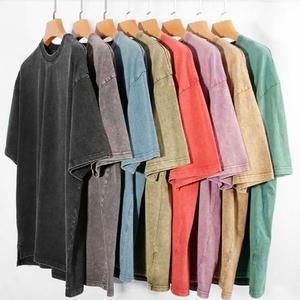 เสื้อยืดโอเวอร์ไซส์สไตล์ฮิปฮอปสำหรับผู้ชาย ลวดลาย Stone Acid Wash ลุควินเทจ แฟชั่น Y2K ผลิตโดยโรงงานเสื้อผ้าบังคลาเทศ รับผลิตตามแบบ ODM - Product Image 1