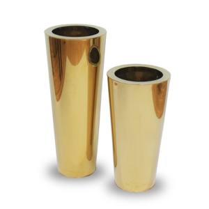 Jardinière cylindrique moderne en acier inoxydable, écologique, durable, de haute qualité, avec logo gratuit, pour la maison, le jardin, le sol, le centre commercial, les fleurs - Product Image 3