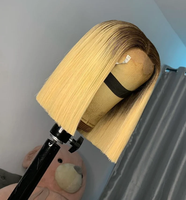 Peluca Bob de Cabello Humano Vietnamita Liso Hueso 13x4 2x6 HD de Lujo con Frontal de Encaje para Mujeres en Negro Liso