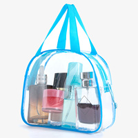 Sacs à cosmétiques transparents pour femmes et hommes, trousse de toilette imperméable en PVC, organiseur de maquillage avec fermeture éclair