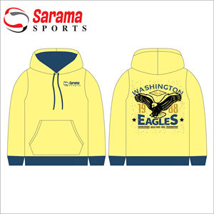 Sudadera con capucha de manga raglán Colorblock personalizada para hombre 100% algodón sublimación en blanco de gran tamaño poliéster forrado Logo estampado capucha - Product Image 2