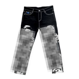 เสื้อยืดผู้ชายทรงตรง รุ่นใหม่ ทันสมัย น้ำหนักเบา พิมพ์ลายอุตสาหกรรมหนัก ประดับด้วยคริสตัล ตกแต่งพู่ ผ้าฝ้าย 100% ทรงปกติ - Product Image 5