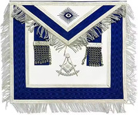 Bolso de Regalia masónico de alta calidad, insignia bordada única, diseños personalizados, decoración de diamantes de imitación, accesorio de Collar de cadena de Metal