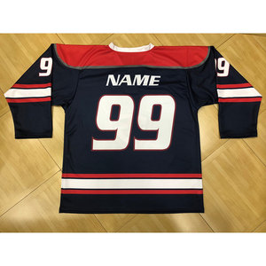Maillot de hockey sur glace sublimé de haute qualité - 100% polyester respirant, séchage rapide, léger, couleurs et logos personnalisés, vêtements d'équipe, sport - Product Image 2