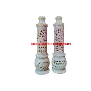 Producto curvado a mano de esteatita, el mejor producto colorido, quemador de incienso y soporte para palo con forma de torre para fines religiosos hindúes - Product Image 6