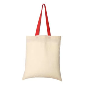 Bolsa de compras de algodón personalizada pequeña bolsa de compras Lisa lona de algodón con bolsillo - Product Image 6