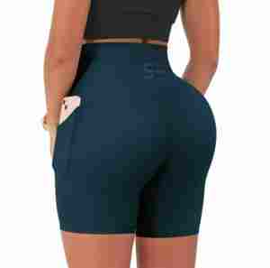 Pantalones Cortos Deportivos de Cintura Media para Mujer, Talla Grande, Personalizados OEM, para Ciclismo, Yoga, Fitness, Gimnasio, 100% Algodón, Secado Rápido - Product Image 2