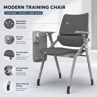 Chaise de formation pliable avec tablette d'écriture, dossier en maille, chaise de conférence pour salle de classe et salle de réunion