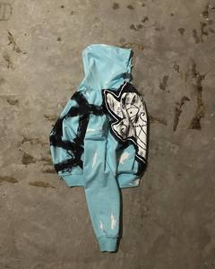 Sweat à capuche femme de haute qualité haute qualité 100% coton visite décontractée ancienne broderie thermique logo personnalisé impression bouffante - Product Image 3