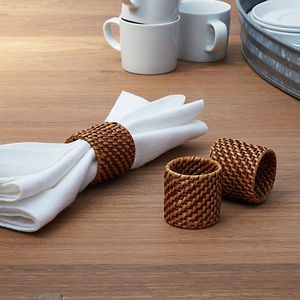 Anillo de Servilleta de Ratán Personalizable, Ideal para Decoración de Mesa Artística, con Textura Natural y Diseño Único - Product Image 1