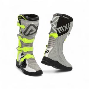 Bottes de cross Acerbis X-Team imperméables en cuir véritable, montantes jusqu'au milieu du mollet, avec embout en acier et fermeture éclair, semelle en caoutchouc, pour l'hiver et l'été - Product Image 1