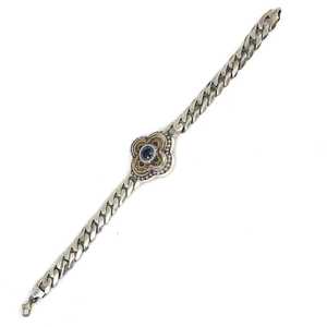 Bracelet gourmet en argent sterling 925, chaîne antique, bijou de collection culturelle - Product Image 2