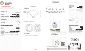 1.44ct Coussin Brillant Cut Lab-grown Diamond IGI Certified F Color VS1 Clarity Lab-Stone - Product Image 5