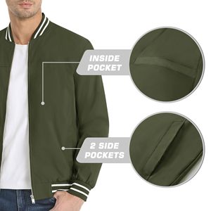 Vente en gros, fabrication personnalisée, logo coloré, manches longues cousu, veste streetwear respirante, universitaire grande taille pour hommes - Product Image 4