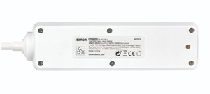 Enchufe múltiple con cable e interruptor, 3 enchufes, 3m (Simon BM712303) - Product Image 2