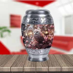 <strong>Owl</strong> Memorial <strong>Urn</strong> for Human <strong>Ashes</strong> Personalized Cremation Decorative Keepsake Funeral <strong>Urn</strong> with Flowers for Sale 2025 - Product Image 6