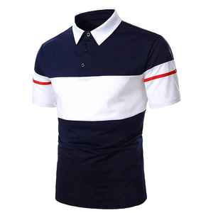 Polo de algodón para hombre, camiseta de ajuste entallada multicolor con cuello vuelto y botones, camiseta de verano informal de negocios ODM personalizada - Product Image 4