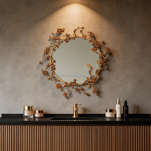 <span class=keywords><strong>Specchio</strong></span> da <span class=keywords><strong>Parete</strong></span> Rotondo in Rame di Lusso per Arredamento Soggiorno - Product Image 5