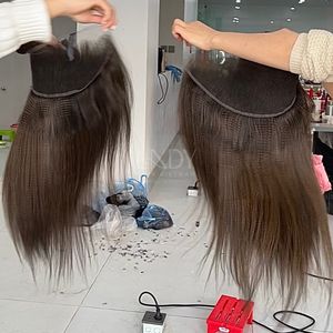 Prix de gros Yaki paquets de cheveux raides trame cheveux et extensions frontales paquets 100% matériel de cheveux vietnamiens non transformés - Product Image 3