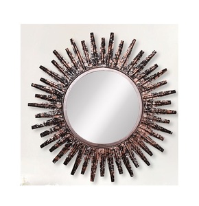 Nouveau miroir mural en métal au prix de gros Nouveau miroir mural en fil métallique en plaqué or Dernier miroir mural pour la décoration de la maison - Product Image 5