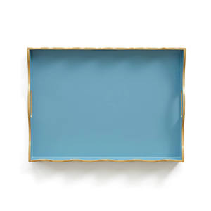 Look élégant meilleur choix finition brillante forme rectangulaire pétoncle laqué à la main plateau de service du Vietnam - Product Image 2