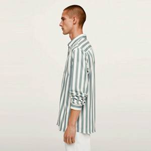 Chemise d'affaires personnalisée OEM pour hommes Chemise à manches longues de couleur unie Chemise décontractée de haute qualité vente en gros - Product Image 4