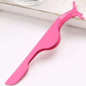 Hot Selling <b>Pink</b> Color Fiber Tip Eye Hair Extension <b>Tools</b> Kit With Non-Slip Stainless Steel Extensions Eyelash Tweezers <b>Set</b> - Product Image 1